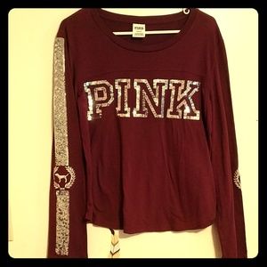 PINK bling long sleeve t-shirt (large)